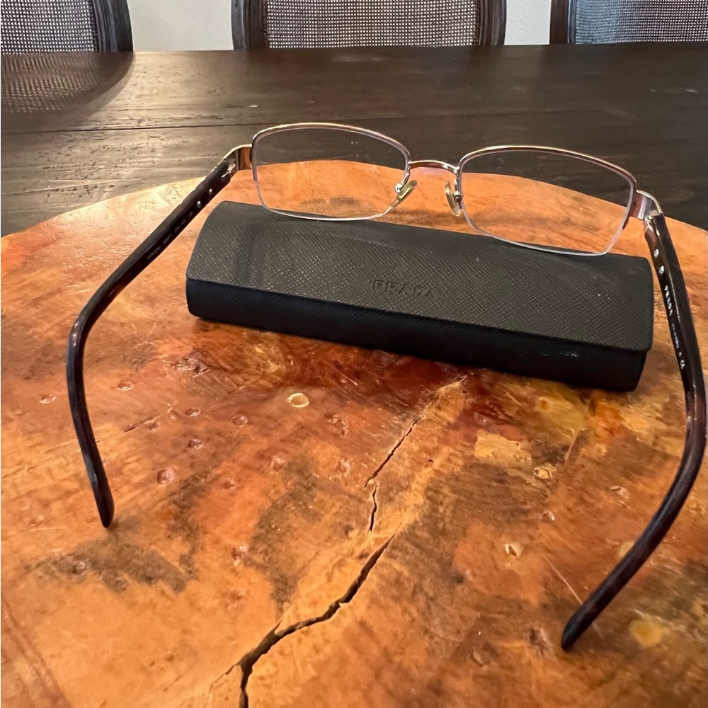 Prada Silver Rectangular Glasses - image 5